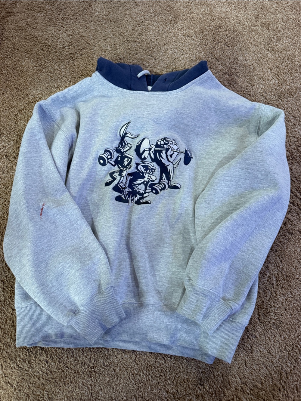 ACME Gray Crewneck Sweatshirt with Navy Graphic
